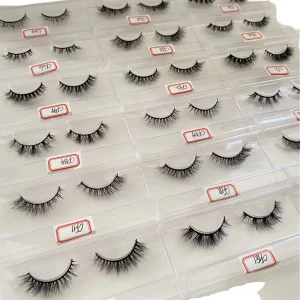Handmade Short Natural Synthetic Silk Eyelash Strip Lashes Full Strip Wispy False Eyelashes