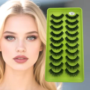 Handmade Silk and Synthetic Hair Eyelashes Private Label Faux Eyelash Manufacturing Natural Style Full Strip Eyelashes