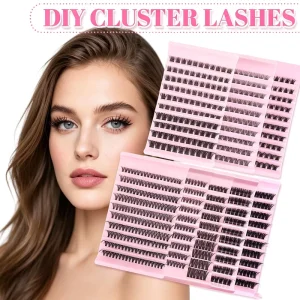 Handmade Soft Cluster Lashes Sweatproof Long Lasting Sharp Base Eyelashes for Sensitive Eyes OEM Available