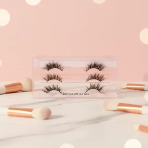 Handmade Soft Thin Clear Band Pre Glued Half Eyelash Handmade Press on Nature Self adhesive Half Eyelashes