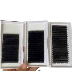 Handmade Soft Volume Lashes Extensions 0.07MM Synthetic Hair Natural Long Water Resistant Private Label Lash Trays Curl C D