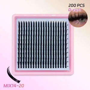 Handmade Spike Cluster Lashes Bottom Individual Mix CD for Natural Dense 10 Rows PBT DIY Lash Clusters Kit Custom