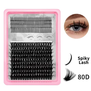 Handmade Spike Cluster Lashes Bottom Individual Mix CD for Natural Eyelashes Faux Mink Clusters Kit 14 Rows Custom