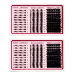 Handmade Spike Cluster Lashes Bottom Individual Natural Eyelashes Faux Mink Clusters Kit 8-18mm 9 Rows