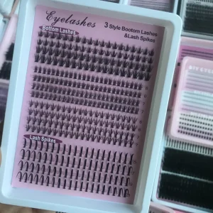 Handmade Spike Lash Clusters Natural Eyelashes With Bottom Lashes Private Label EU Small Beauty Shops