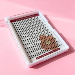 Handmade Spike Shape Cluster Lashes Soft Matte Natural Dense Comic Lashes Korean PBT 12 Rows Synthetic Hair Box