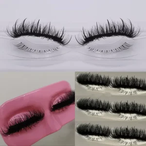 Handmade Strip Lashes Like Extension Custom Logo Spike Mink Eyelashes Wispy 25mm Lash Strips Vendor