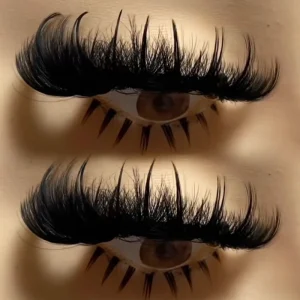 Handmade Strip Lashes Look Like Eyelash Extension 15mm/25mm Natural Mink Fur Reusable Eyelashes with Spikes