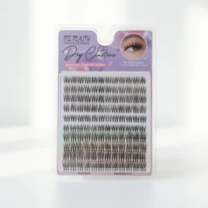 Handmade Sun Flower Synthetic Hair Cluster False Eyelashes for Novice Fan INVISI LASH for 10 Rows Custom Brand