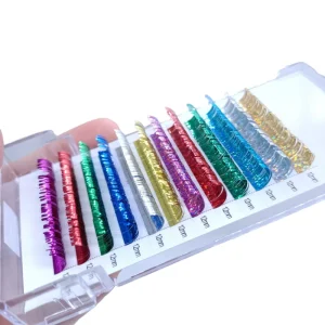 Handmade Synthetic Hair Extension Hybrid Light Volume 3D-5D 12 Rows New Design Individual Holographic Fan Eyelashes