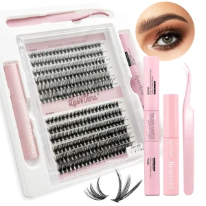 Handmade Synthetic Mega Volume 10D 20D 12 Rows Natural Black Long DIY Strip Lashes Pre-Cut Segmented