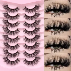 Handmade Thick Eyelashes Fluffy Curled Cluster Lashes in Various Styles with Custom Logo Private Label Eye Makeup