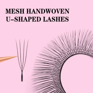Handmade U Shape Band False Eyelashes Custom Logo Private Label Strip Lashes High Quality Reusable Faux Mink Lashes