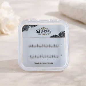 Handmade Ultra thin Transparent Fiber Band Anime Lower Lashes Pre Glued Cluster Lashes Natural Wispy Individual Segment Eyelash