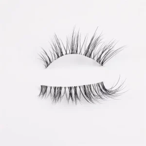 Handmade Vegan Half Lash Invisible Band Eyelashes Clear Soft Band Corner Faux Mink Eyelash Packaging 5D Mink Eyelashes
