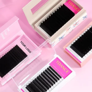 Handmade Vegan Synthetic Hair Natural Long 8-25mm Mega Volume Individual Lashes 0.03-0.05 CC DD LC BC Curl Extensions