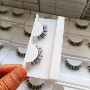 Handmade Waterproof False Eyelashes Clear Band Half Lash Design