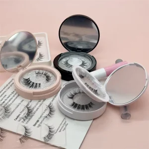 Handmade Winged 3D Faux Mink Invisible Band Strip Lashes Single Pair Cruelty Free Korean PBT Fiber