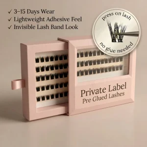 Handmade Wispy Natural Cat Eye Pre-Glued Under-Eyelashes Self-Adhesive Cluster Lashes