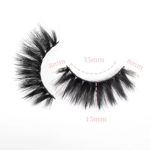 Handmade Wispy Natural Eyelashes 3D Volume Faux Mink Lashes Messy Fluffy Strip Lash Bulk Full Strip Eyelashes