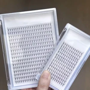 Handmade XXL Pre Made 12mm Korean PBT Fiber Mega Volume Short Long Stem 3D 6D 10D False Eyelash Extensions