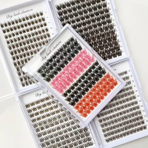 Handmade for Lash Clusters 3D Volume Fans Individual Eyelash Extension Clusters Black Synthetic Lashes 12 Rows Professional Use