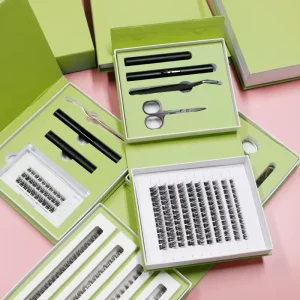 Handmade for Lash Clusters Kit with Spikes Bottom Lashes Thick Long 8 18mm Synthetic Hair 12 Rows