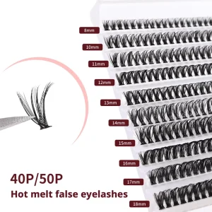 Handmade for Lash Clusters Lash Cluster Trays DIY Black Cluster Lashes Individual Eyelashes Fan Volume Eyelash