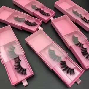 Heart Girl Factory 100% Mink Fake Lashes with Magnetic Boxes Private Logo Reusable 20+ Strip False Eyelash XD