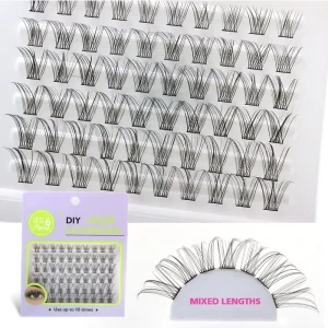 Heart Girl Style Fluffy Cluster Eyelashes 6-Row Segmented DIY Lash Extensions