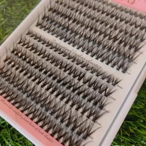 Heat Bonded 10D 20D 30D 40D DIY Lashes 0.07 0.10MM Premade Fans Individual Cluster Eyelash Segment Eyelash Extension