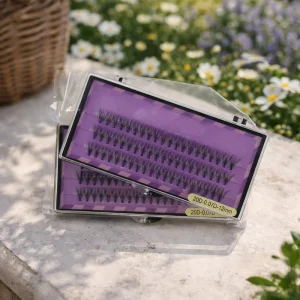 Heat Bonded Lash Clusters 30D 40D DIY Salon Effect Eyelashes Soft PBT Individual Cluster Lashes Factory