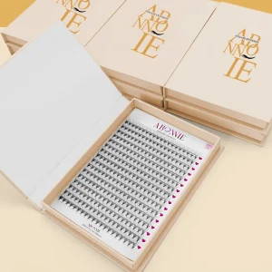 Heat Bonded Narrow Pointy Base Lash Extensions Premade Fans Wide Pre Made Lash Fans Long Stem Wispy Premade Volume Fans