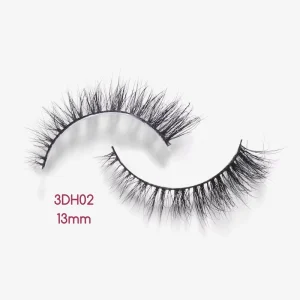 Heidi 100% real mink fur lashes handcrafted short medium natural 3D mink eyelashes with customized packaging