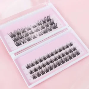 Heidi Dramatic Styles 3D Fluffy Pre glued Cluster Lashes Self Adhesive Cluster Lashes Extensions Press on Lashes