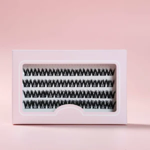 Heidi Matte Black 3D Fluffy DIY Cluster Lashes Segment Individual Underneath Natural Eyelashes