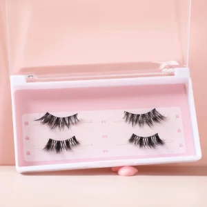 Heidi Natural Faux Mink Eyelashes Pre Glued Lashes Press on Half Lashes No Need Glue