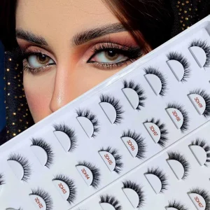 Heidi handmade 12mm 14mm natural short wispy cat eye 3D Mink eyelashes real mink lashes