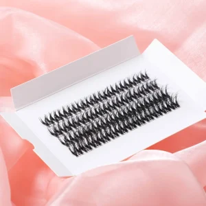 Heidi matte black DIY segment individual lash extensions 3D fluffy cluster lashes underneath eyelashes