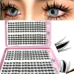 High Capacity Individual Lashes 12/13/14mm Cluster Lashes Fluffy Natural Look DIY Eyelash Extension False Eyelashes Makeup