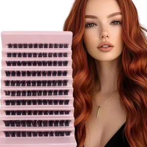 High Capacity Segmented Voluminous 10 Row Naturally Effortless Single Cluster DIY Synthetic Fiber Semi Hand Made False Eyelashes