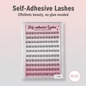 High Custom Packaging Synthetic Hair Natural Glue Free False Eyelashes 0.07MM Thickness Remover Free Lashes