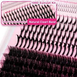 High-Density Ultra-Fluffy Segmented Lashes, D Curl, Handmade, Self-Adhesive DIY Cluster Eyelashes