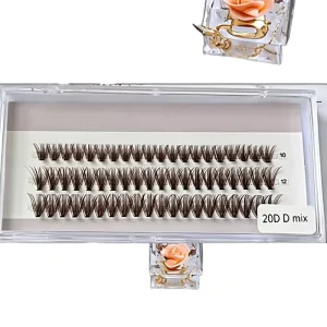 High-Elastic Fiber Shape-Retaining Cluster Lashes for Hooded Almond and Round Eyes