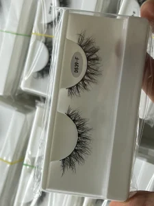 High End Luxury Soft Fluffy Mink Eyelashes D Curl 15MM False Mink Lashes Faux Mink Strip Eyelashes 3D Silk Fluffy Lashes