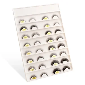 High Quality 3D for Faux Mink Full Strip Lashes C for Curl 16 Pairs Bulk with Private Label