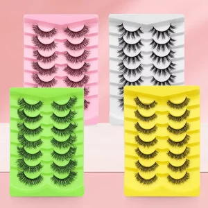 High Quality 7 Pairs Fluffy False Mink Eyelashes Beauty Supplies False Eyelashes