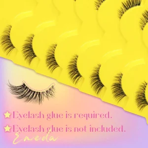 High Quality Cat Eye Strip Lashes Clear Band Half Lashes Synthetic Hair Reusable Self-Adhesive Stable Curl Custom Doll Eye Looks