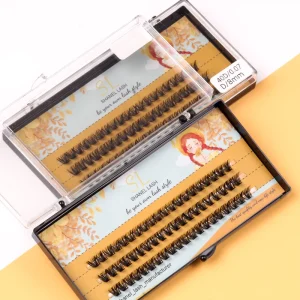 High Quality Cluster Lashes Custom 8-16mm D DD 40D Cluster Diy Lash Extension Tray Individual Fan DIY Cluster Lash Kit