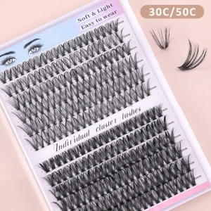 High Quality Cluster Segment Eyelash Faux Mink Customized Individual Extensions DIY Cluster Lashes Kit